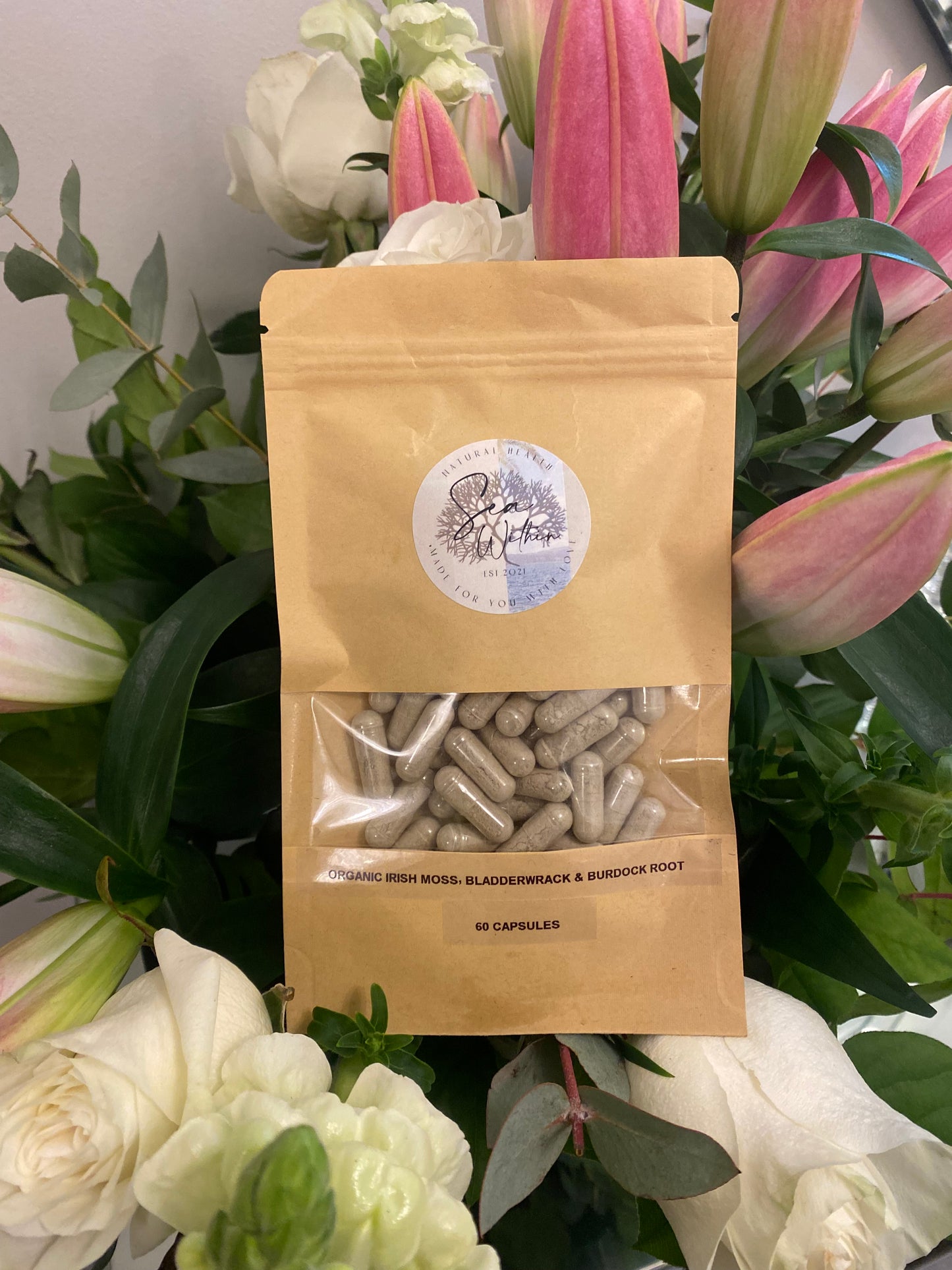 Mineral Trinity Capsules | Organic Irish Moss, Bladderwrack & Burdock Root